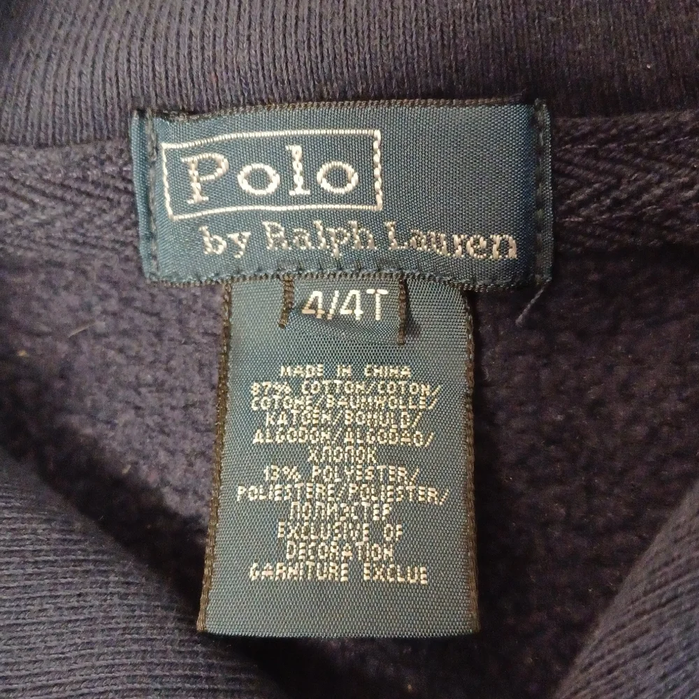 Polo Ralph Lauren Blue Pullover Toddler 4/4T Big Red Pony Long Sleeve